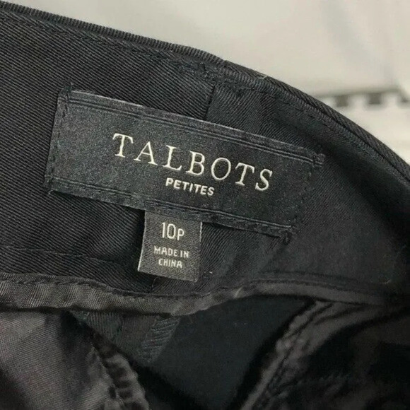 Talbots Petite Black Heritage Straight Leg Dress Pants 10P - Picture 5 of 5